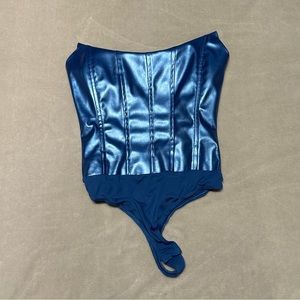 NWT metallic bodysuit corset
